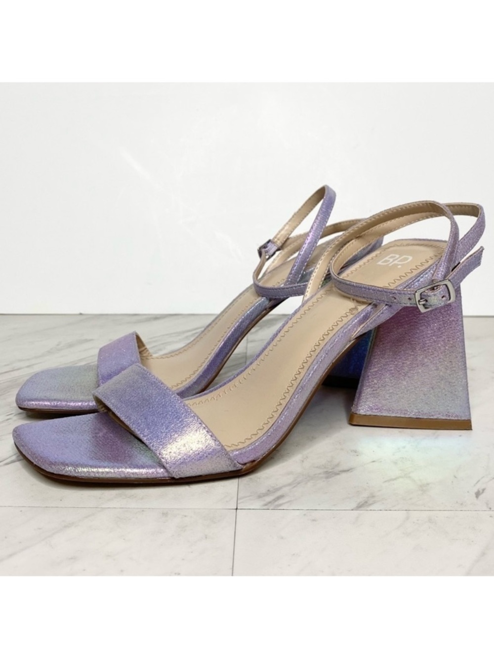 BP Parrker Purple Iridescent Heeled Sandal 8M